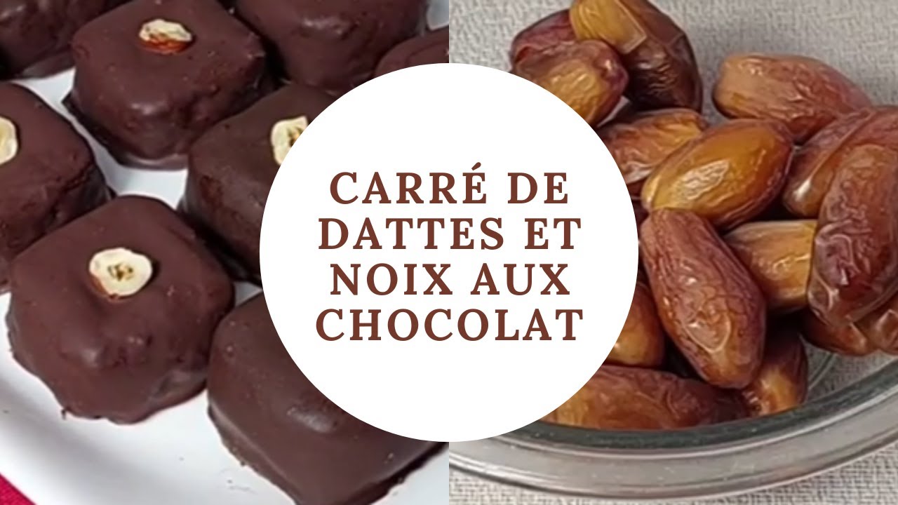 Carre de dattes et noix aux chocolat