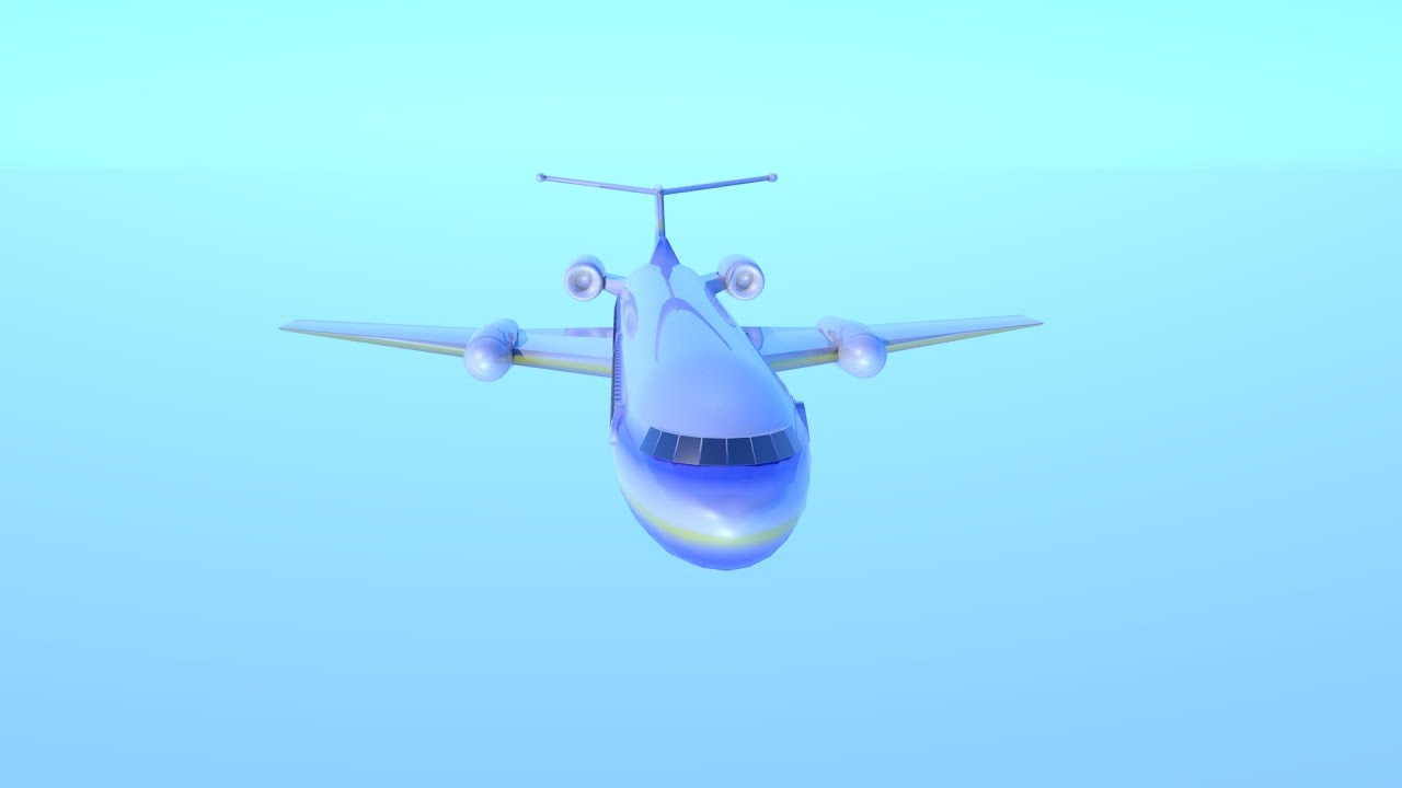 Airplane 3d modeling (Autodesk Maya 2020)
