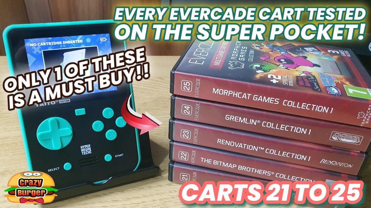 Every Evercade Cart Tested On The Super Pocket - Carts 21 to 25!  Only 1 Of These Carts Is MUST Buy!