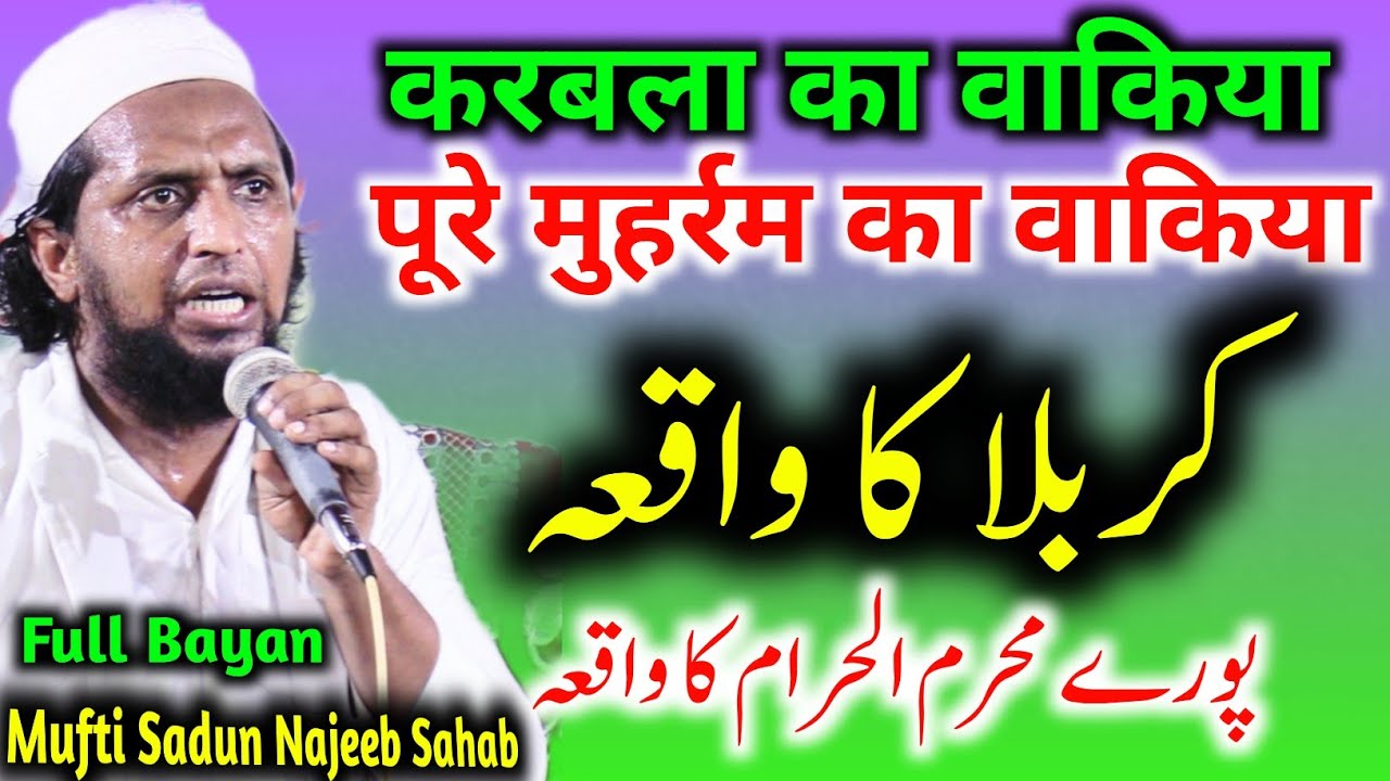 Mufti Sadun Najib Sahab | Full Bayan | करबला का वकिया | Shohda e Karbala Confrance Nagdah Salpine |