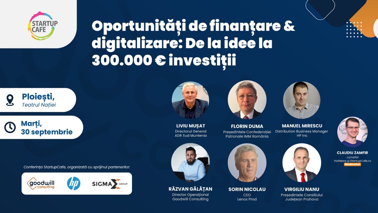 De la idee la 300.000 EUR investiții - fonduri europene pt microîntreprinderi