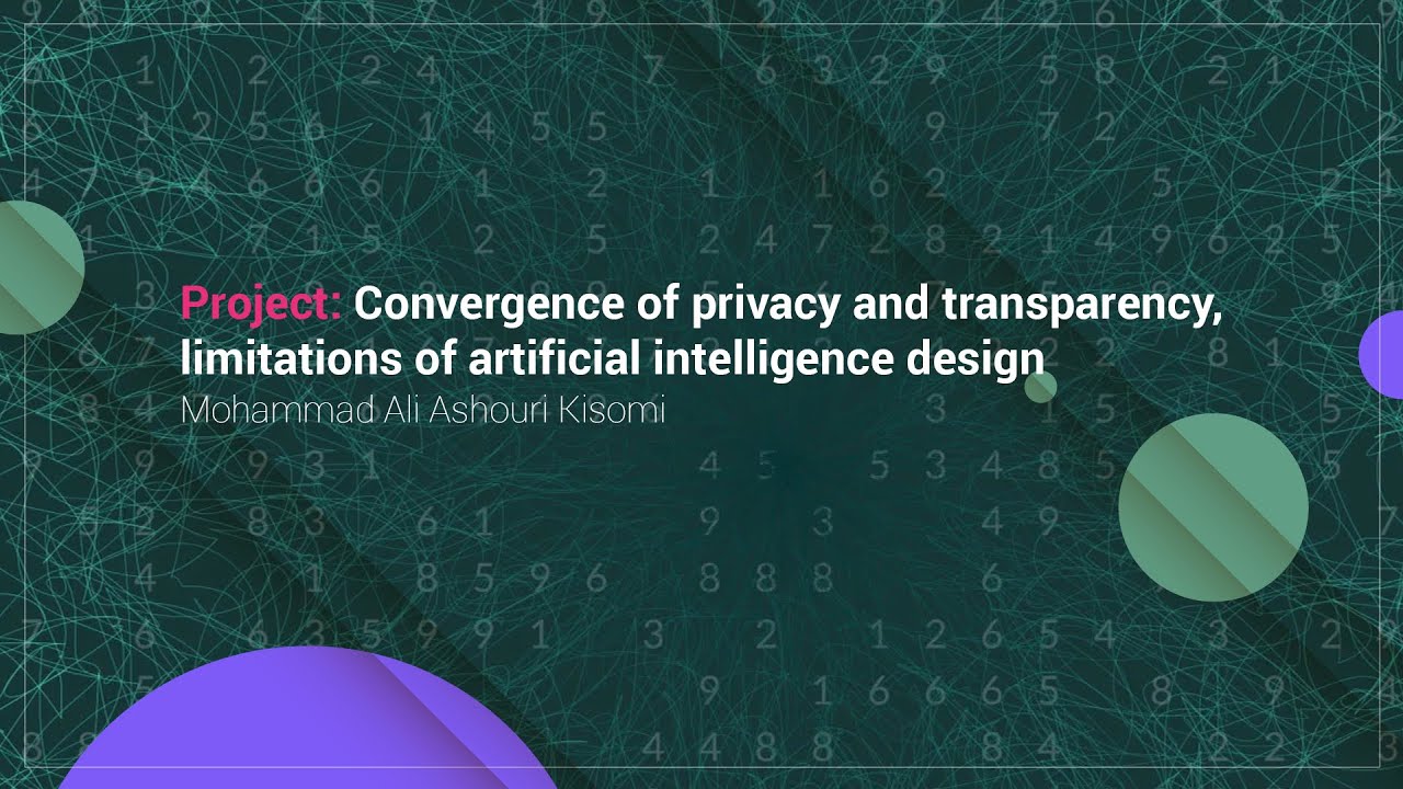 Project: Convergence of privacy and transparency, limitations of artificial intelligence design