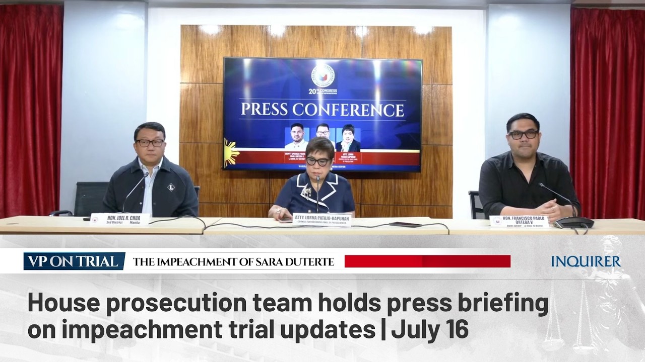 LIVE: House prosecution team holds press briefing on impeachment trial updates | July 16