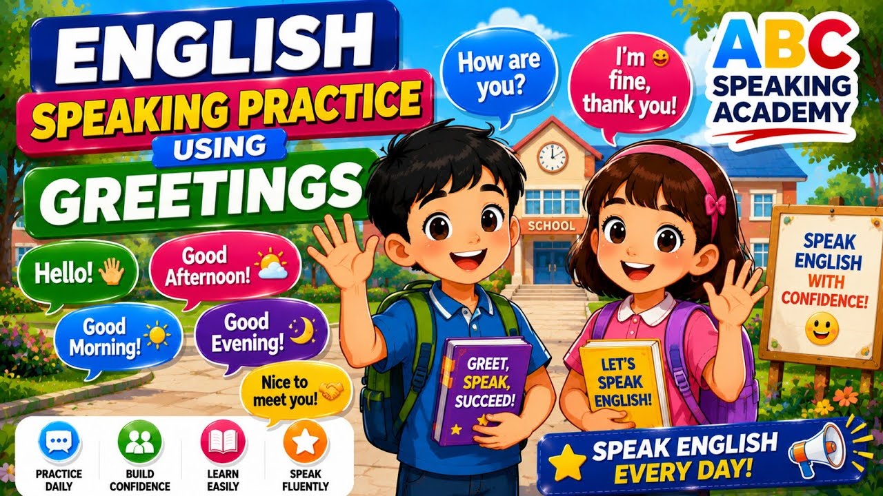 English Speaking Practice Using Greetings and Expressions for Kids | ESL