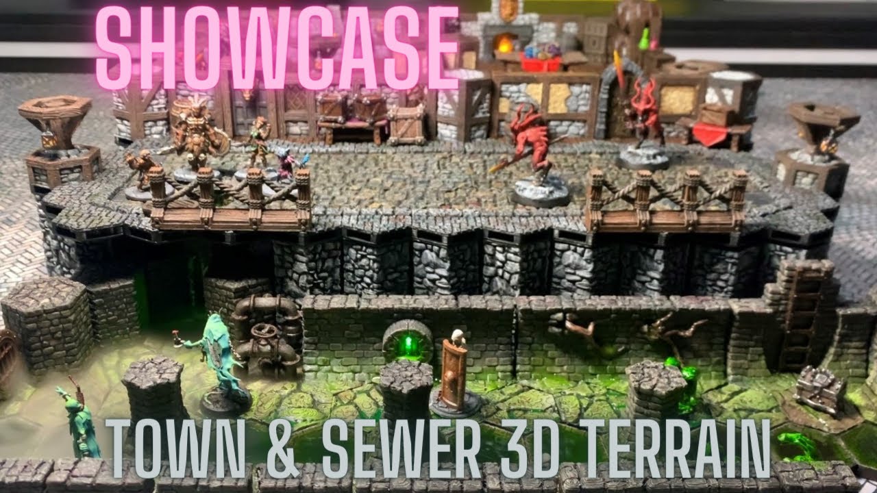Showcase - Epic Town & Sewer 3D Terrain Build