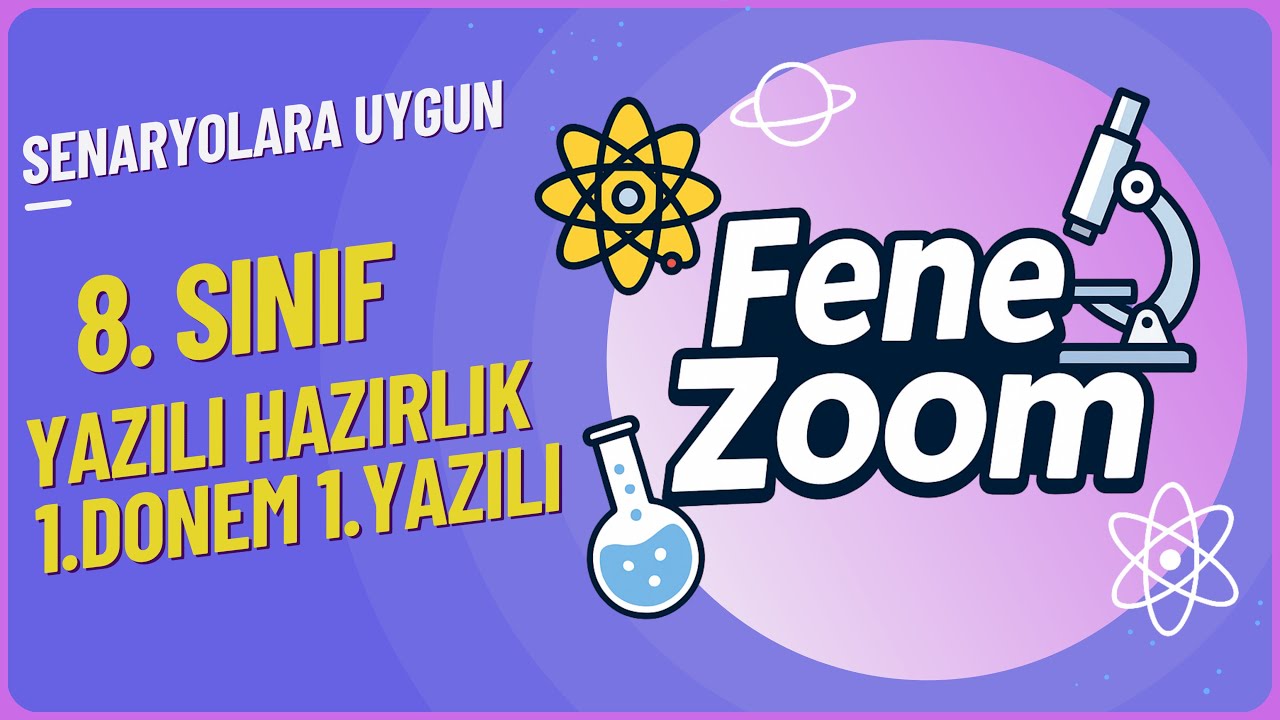 1) 1.Dönem 1. Yazılı Çalışma Soruları 📚8.Sınıf Fen Bilimleri