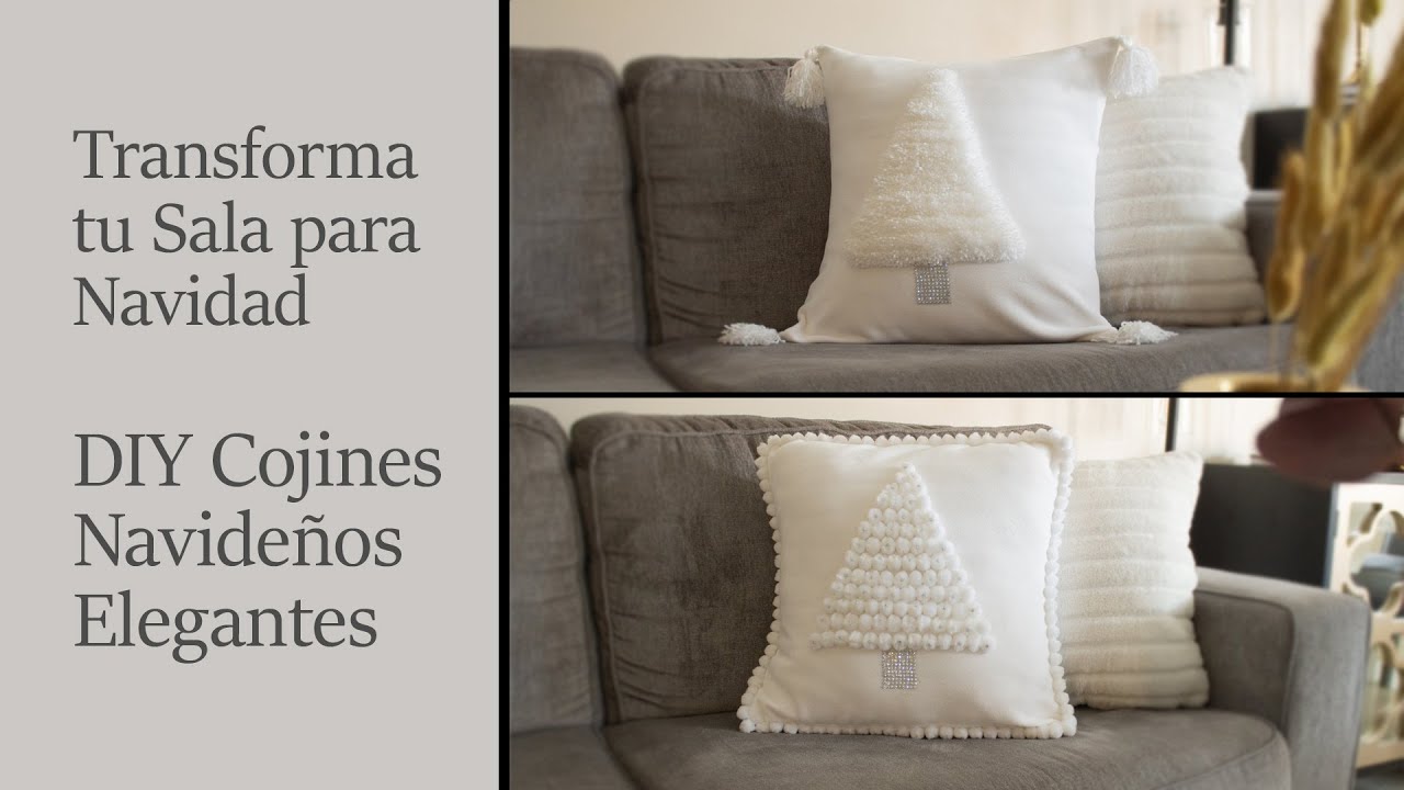 Cómo hacer COJINES ELEGANTES para Navidad | DIY hazlo tu mismo