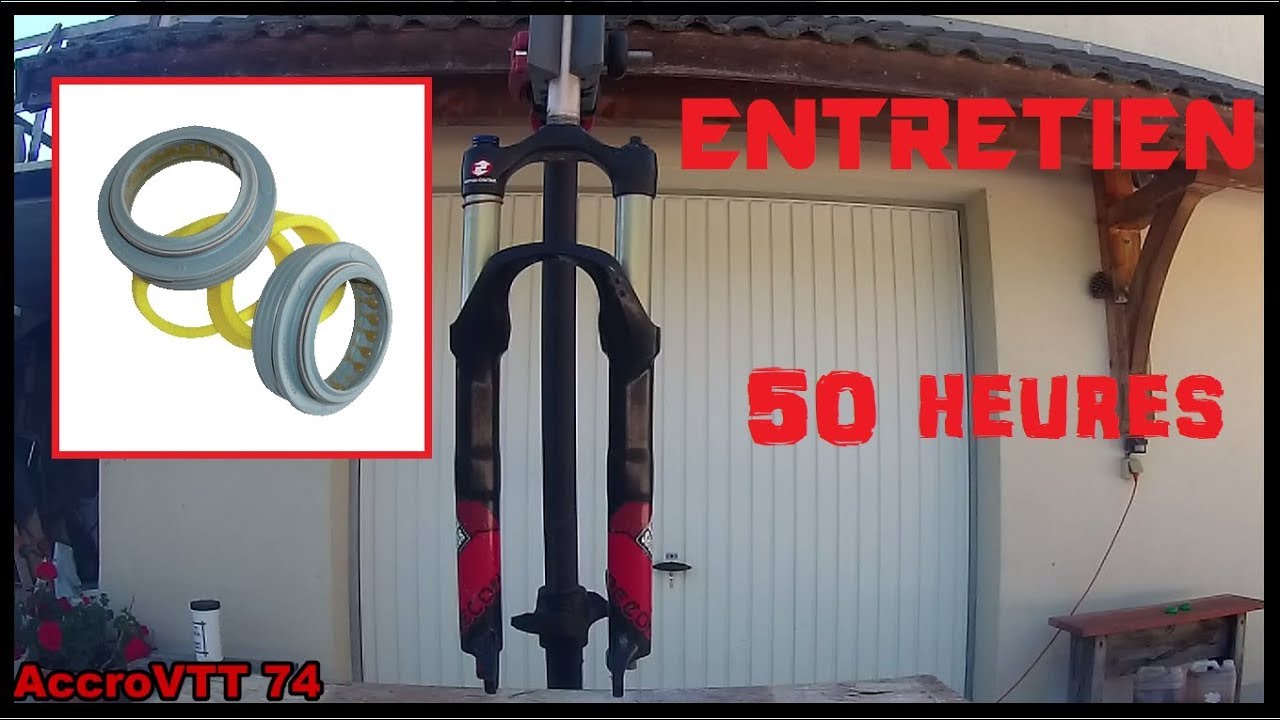 Entretien fourche 50 heures/ Fourreaux inférieur/ joints racleurs/ Rockshox