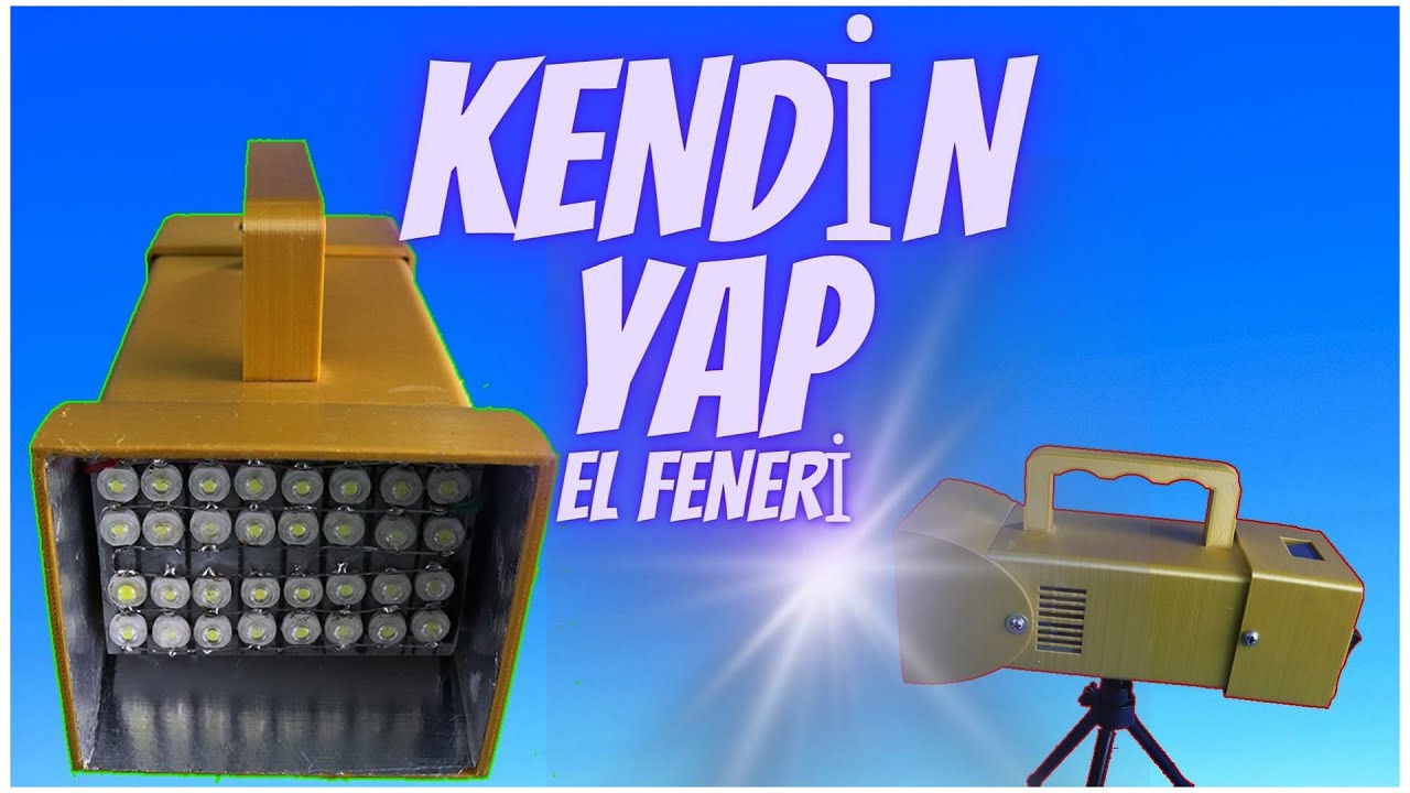 Kendin Yap Yüksek Lümen El Feneri | 32 Adet 1 Wat  Powerled İle yüksek Lümen El Feneri