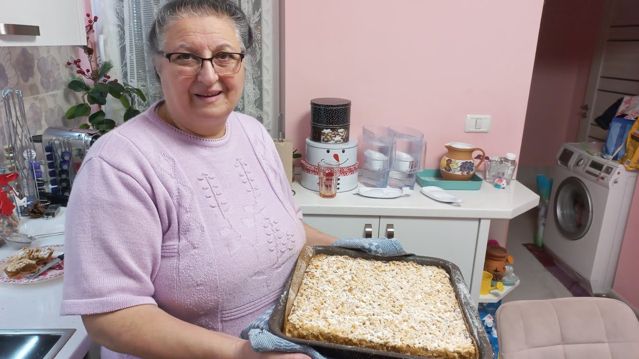 Prăjitură cu măr /aluat Fraged de Crăciun de la Bunica