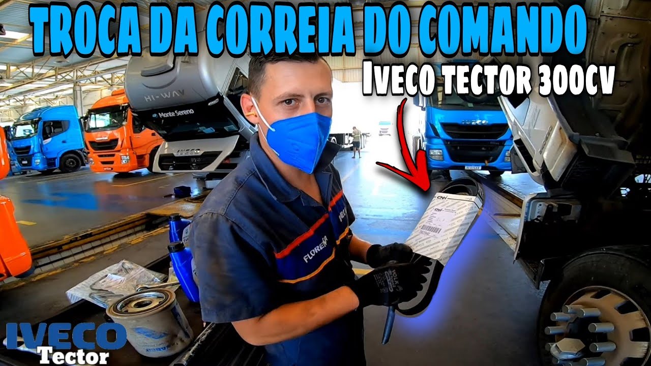 TROCA DA CORREIA DE COMANDO (correia do serviço) DO IVECO TECTOR , SEM SOLTAR PARAFUSO 😃✅