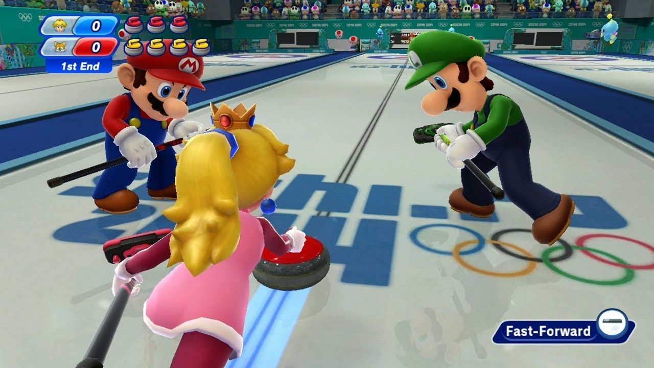 Mario and Sonic at the Sochi 2014 Olympic Winter Games - Curling (All Characters)