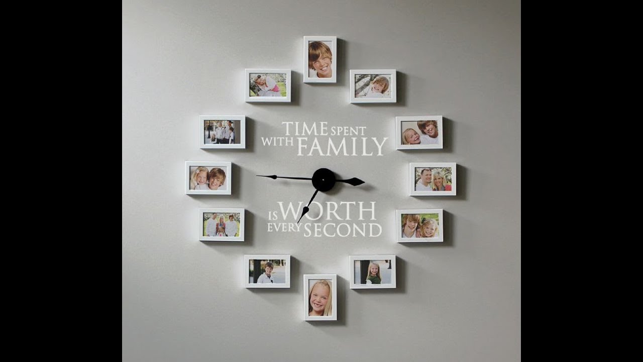 How to Create a Photo Frame Wall Clock - Time Spent with Family is Worth Every Second
