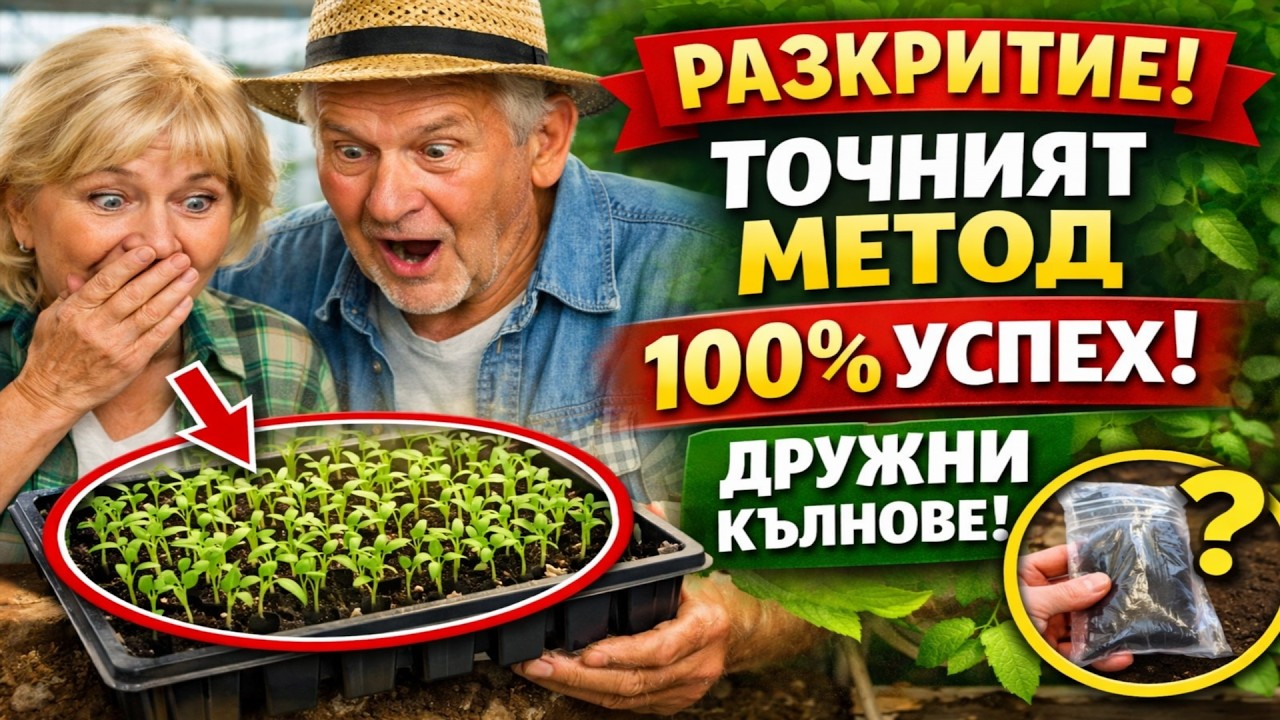 РАЗКРИТИЕ! Ето ТОЧНО този метод за засяване на домати, който гарантира 100% дружни и равномерни къл