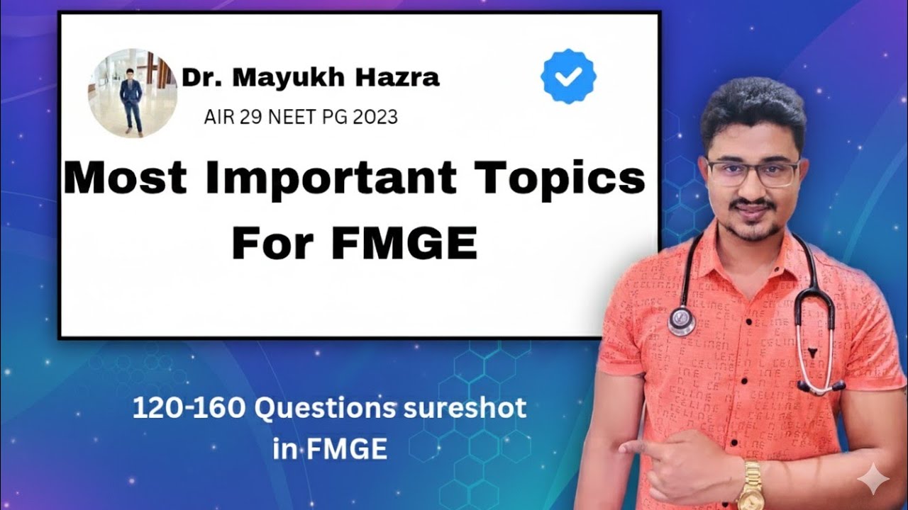 Most Important Topics for FMGE 2026 | 6 Years Previous Year Topics of FMGE| #fmge #fmgeprep 