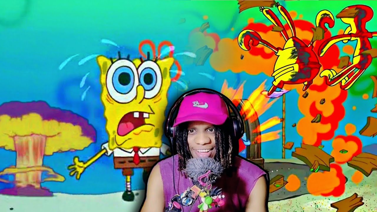 SPONGEBOB SQUAREPANTS CHARACTERS EXPLODING FOR 4 MINS REACTION 