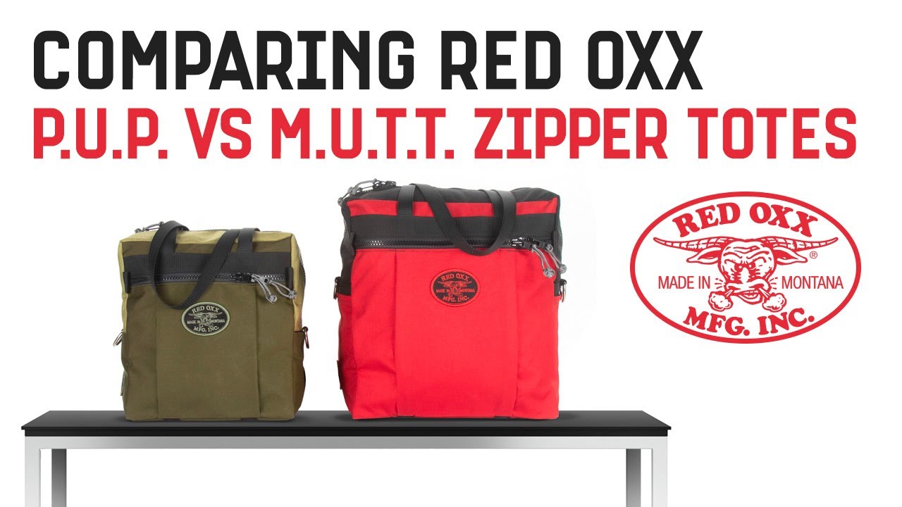 Comparing Red Oxx Maximum Utility Travel Tote Vs The P.U.P. Zipper Tote