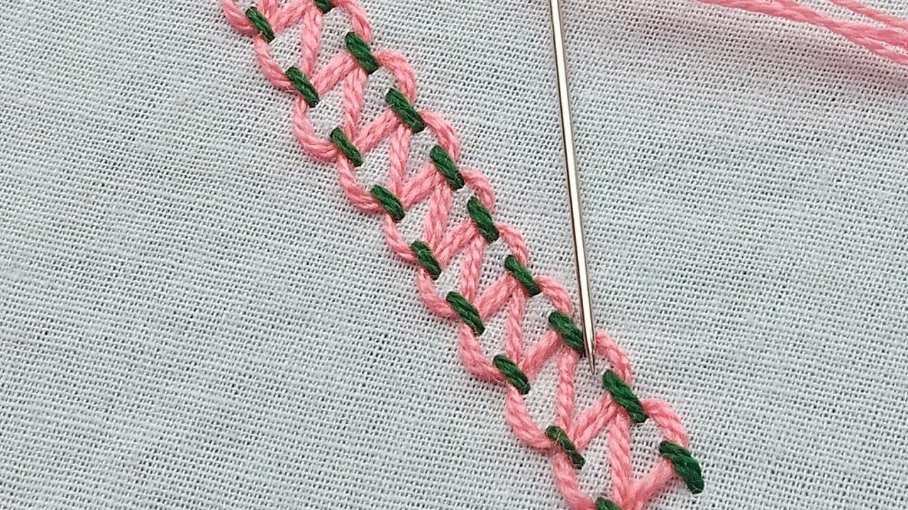 Hand Embroidery For Beginners: Stepped Threaded Running Stitch