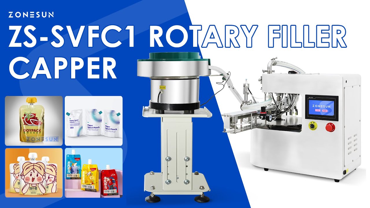 ZONESUN ZS-SVFC1 Rotary Spout Pouch Filler Servo Motor Filling Capping Machine