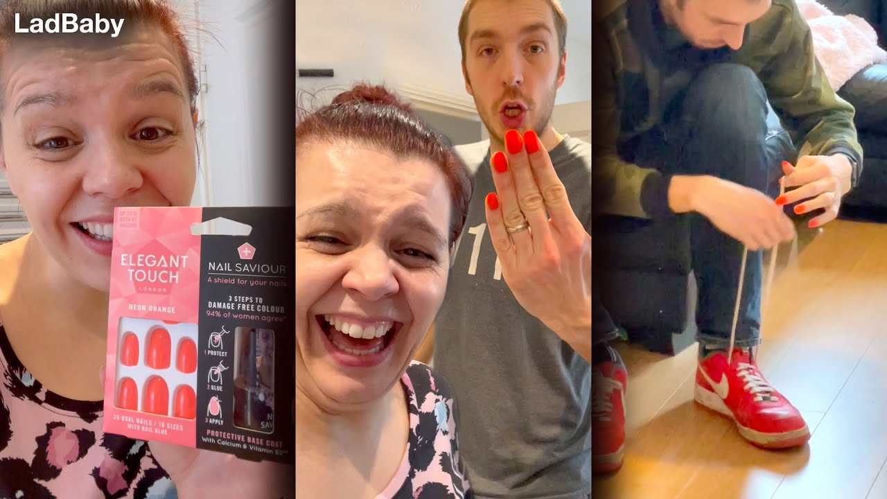 When Mum Super Glues fake nails on Dad 💅🤣
