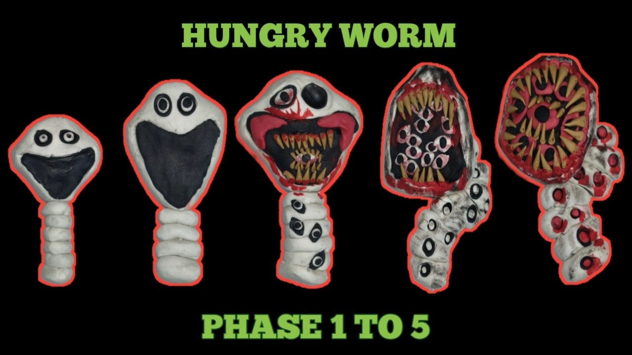 Making Sprunki OC Hungry Worm Phase 1 to 5
