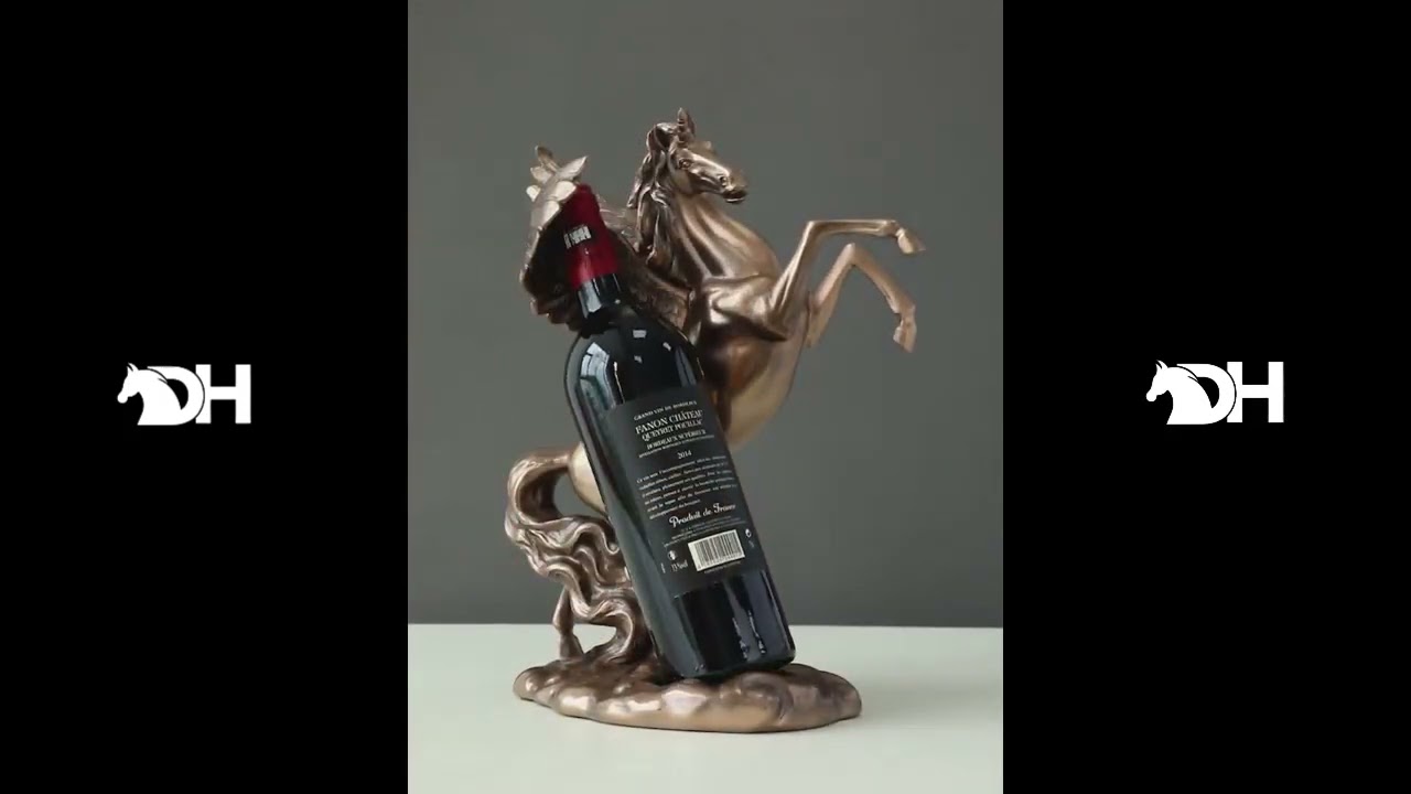 Antique brass horse statue