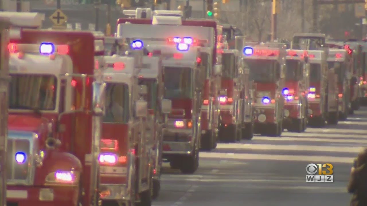 3 Fallen Firefighters Take Final Ride Through Baltimore