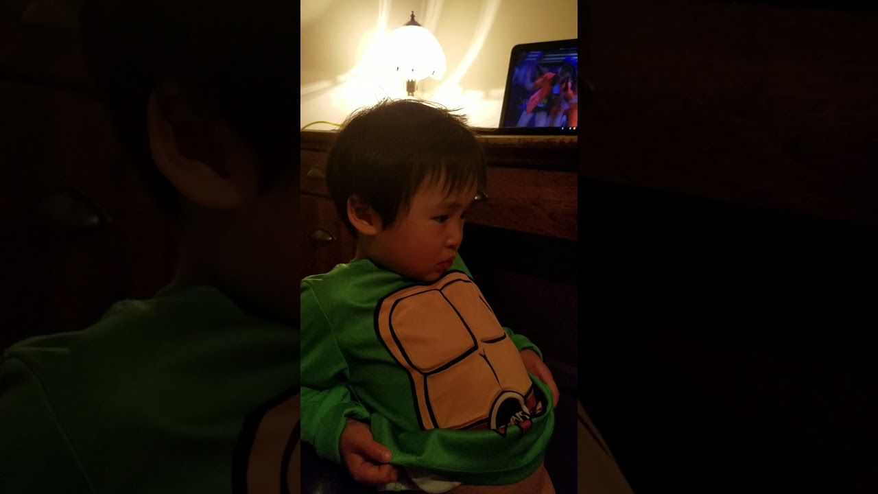 He's mad, don't want change diaper  (27 mo Toto)