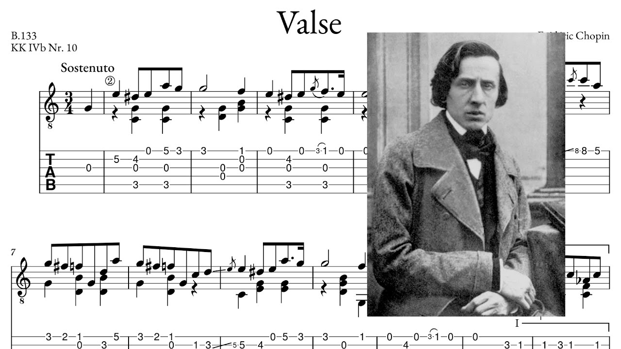 Chopin | Valse Sostenuto, B. 133 (arr. for Guitar)