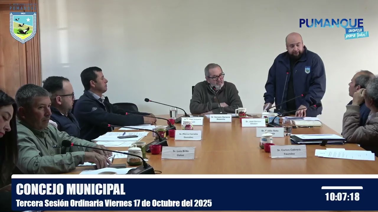 Transmisión Concejo Municipal  Sesión Ordinaria viernes 17 de octubre del 2025