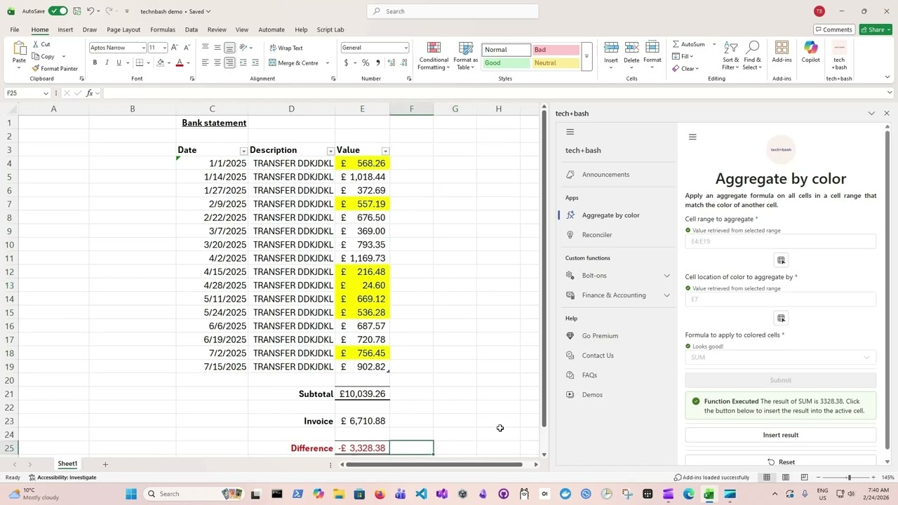 Product Overview & Demo - Excel Add-in