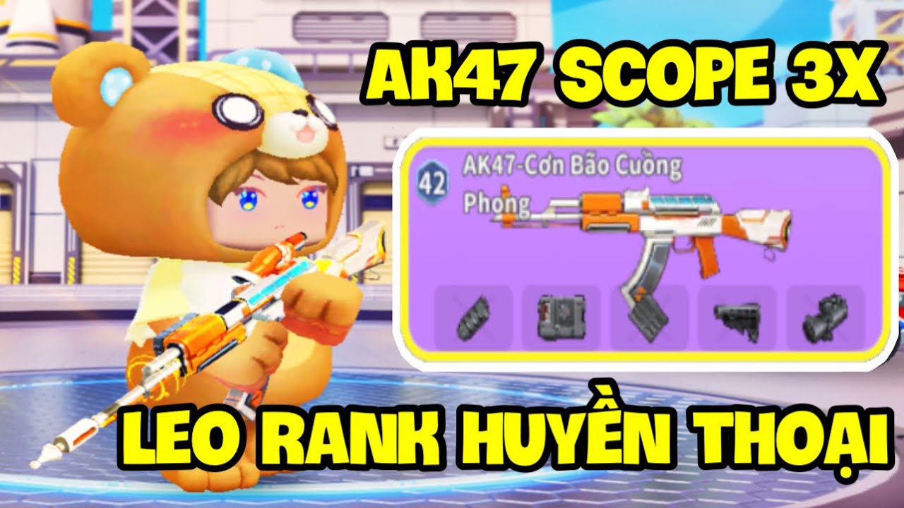DÙNG AK47 KÍNH NGẮM X3 LEO RANK HUYỀN THOẠI SIÊU MẠNH TRONG MINI WORLD ROYALE | MEOWPEO TV