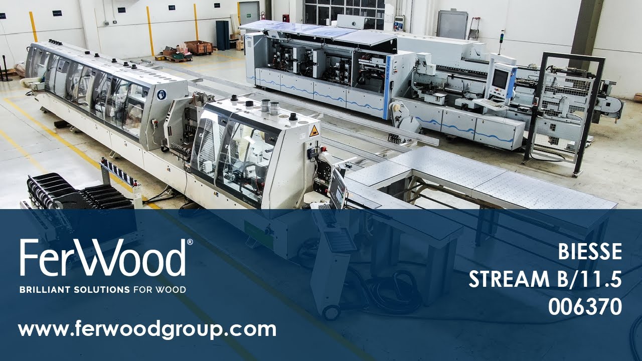 Односторонний Кромкооблицовочный Станок во время работы - BIESSE STREAM B/11.5 - Ferwoodgroup
