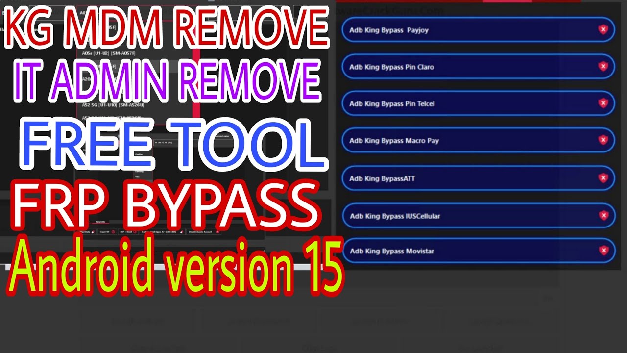 MOTO KING PRO TOOL FREE / KG MDM IT ADMIN REMOVE ANDROID VERSION 15 / #softwarefixa2z #KG #MDM #FRP