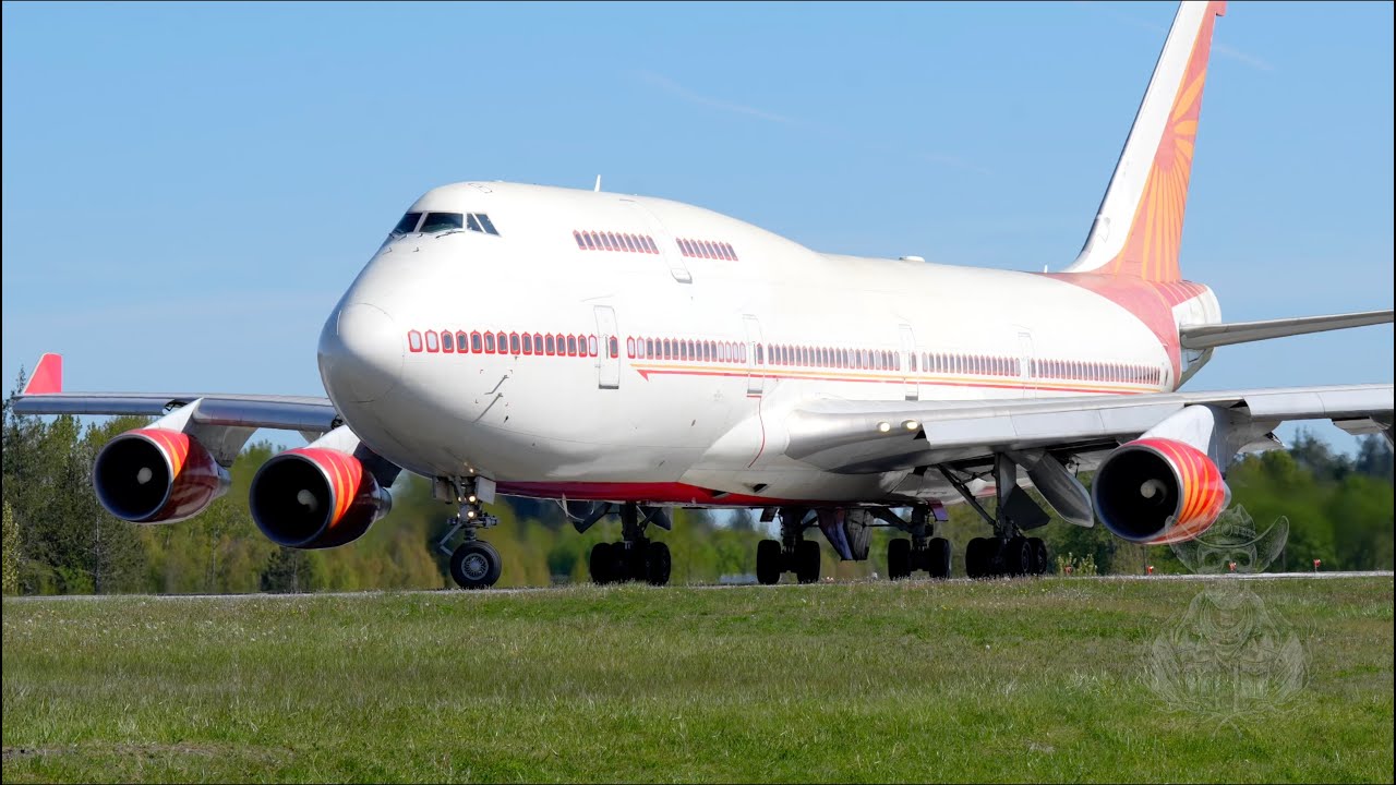 Nomadic Aviation 747-437 (Ex-Air India) Taxi And Powerful Takeoff From Paine Field