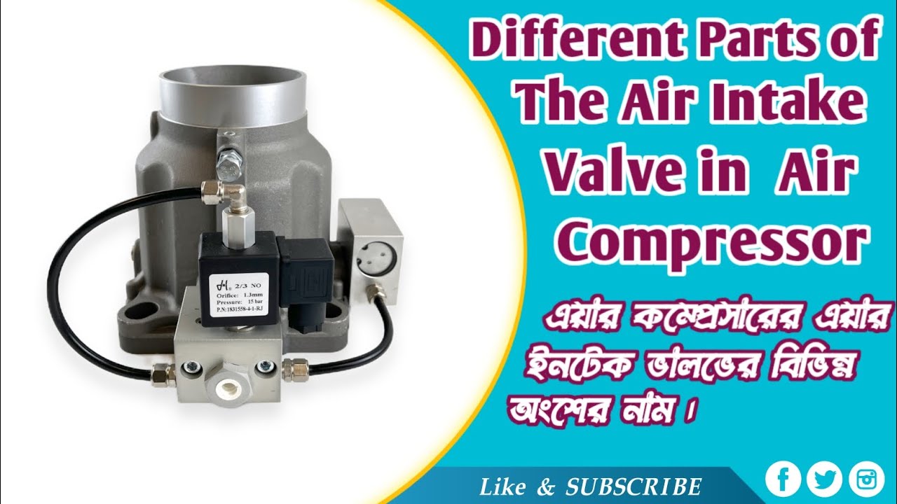 Different Parts of The Air Intake valve in Air Compressor || Air Compressor Intake valve Working
