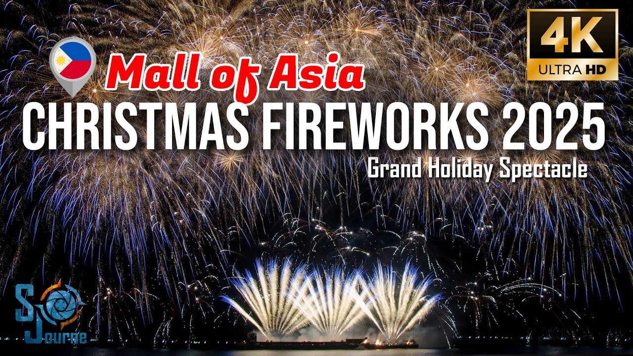 Mall of Asia Christmas Fireworks 2025 | Grand Holiday Spectacle [4K]