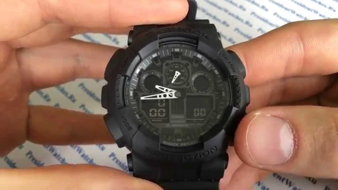 Обзор мужских часов Casio G-SHOCK GA-100-1A1 - видеообзор