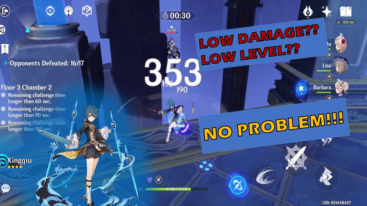 Beat Spiral Abyss Floor 3 Chamber 2 With This Simple Trick For Low Levels| Genshin Impact