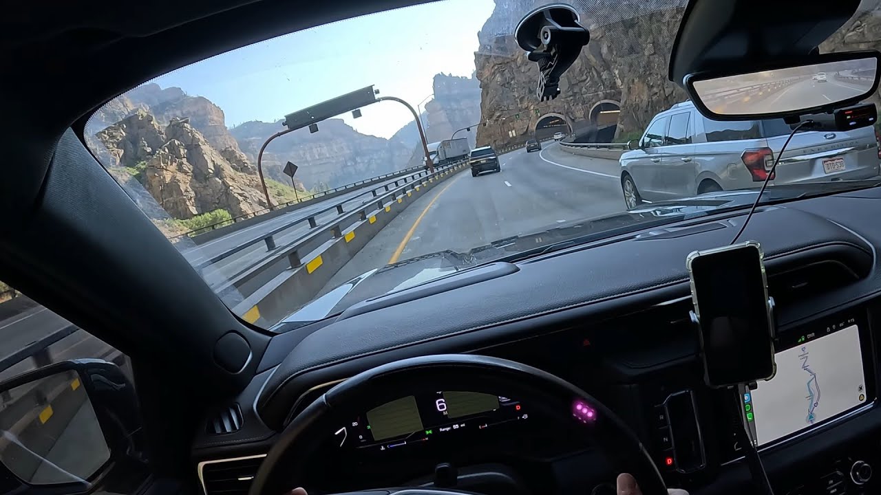 Stunning Colorado Rockies Highway POV: Glenwood Canyon I-70 E USA | 4K ASMR Drive | GMC Yukon Denali