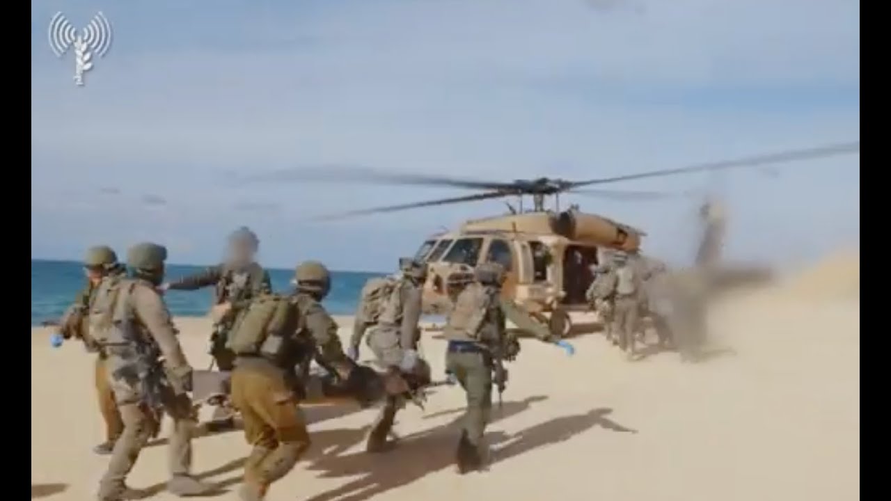 Watch dramatic evacuation of wounded soldiers by elite IDF special forces in Khan Younis, Gaza