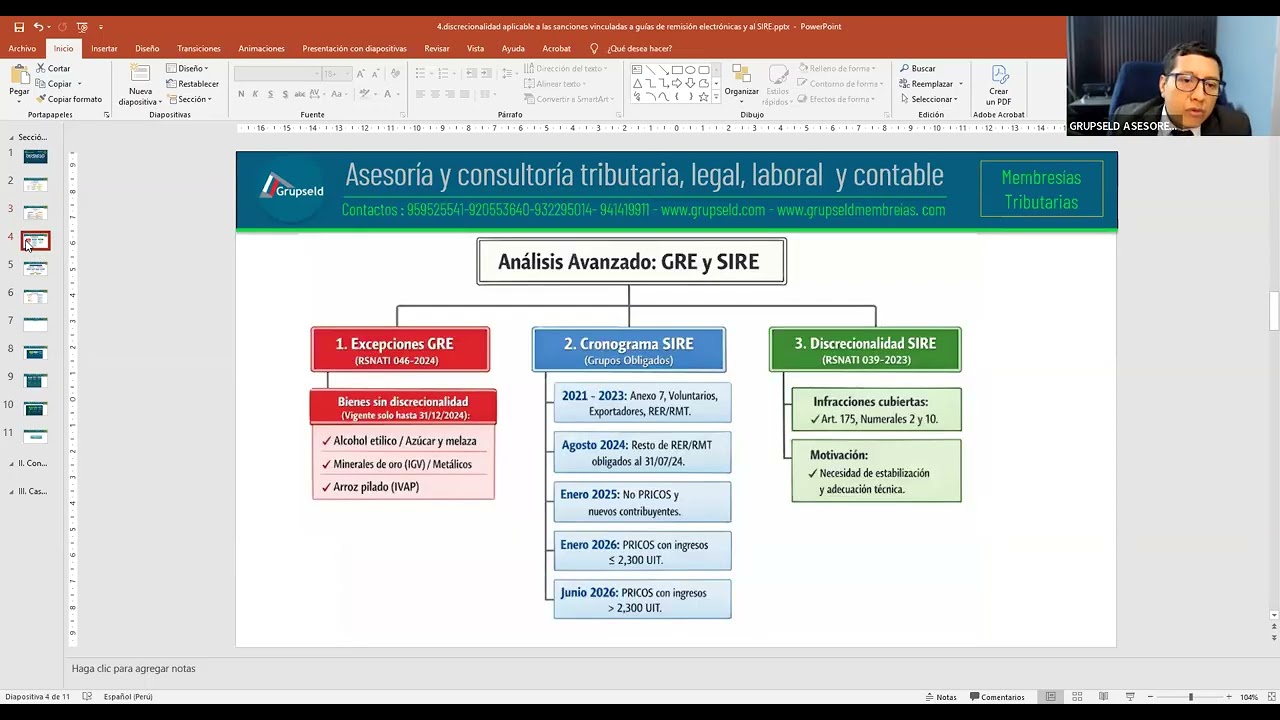 Discrecionalidad aplicable a las sanciones vinculadas a guías de remisión electrónicas y al SIRE