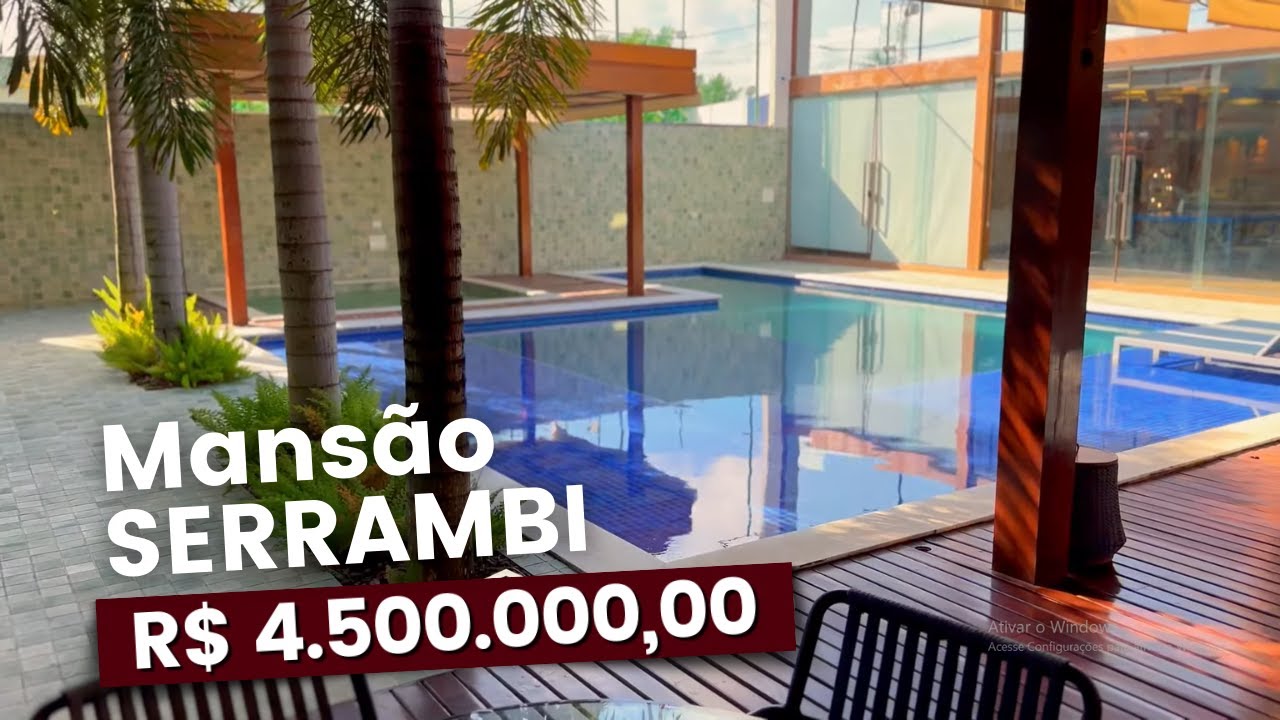 MANSÃO NA PRAIA DE SERRAMBI - CASA COM CINEMA COMPLETO - EXTREMAMENTE LUXUOSA