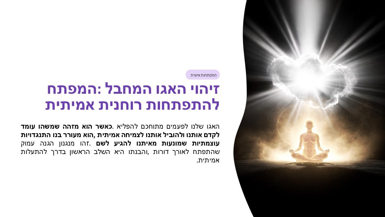 פודקאסט מהות האגו וזיהוי מנגנוני ההגנה - מאד גלית אור חן בר יוסף
