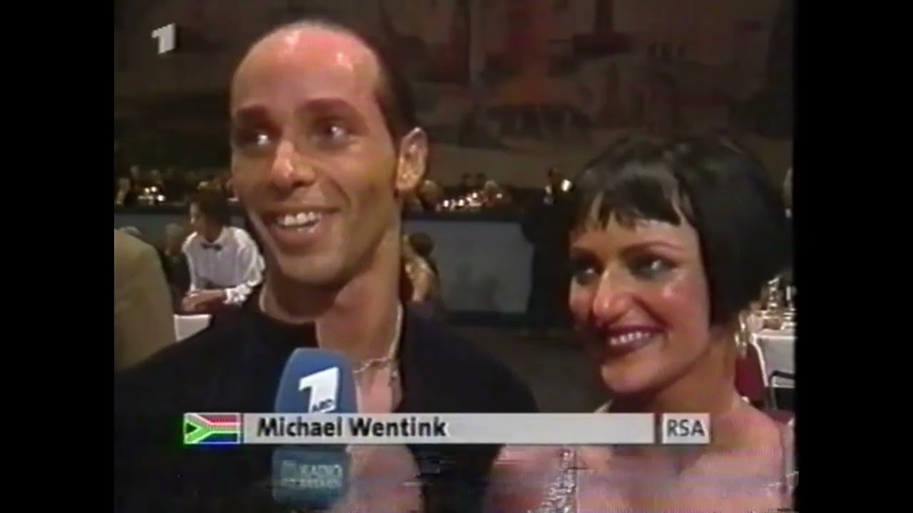 1998 IDSF World Latin Championships - Michael Wentink and Beata Interview + Rumba Demo