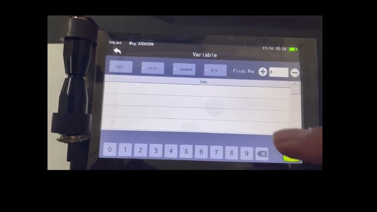 CT160 handheld inkjet printer How to marking variable data with excel or text