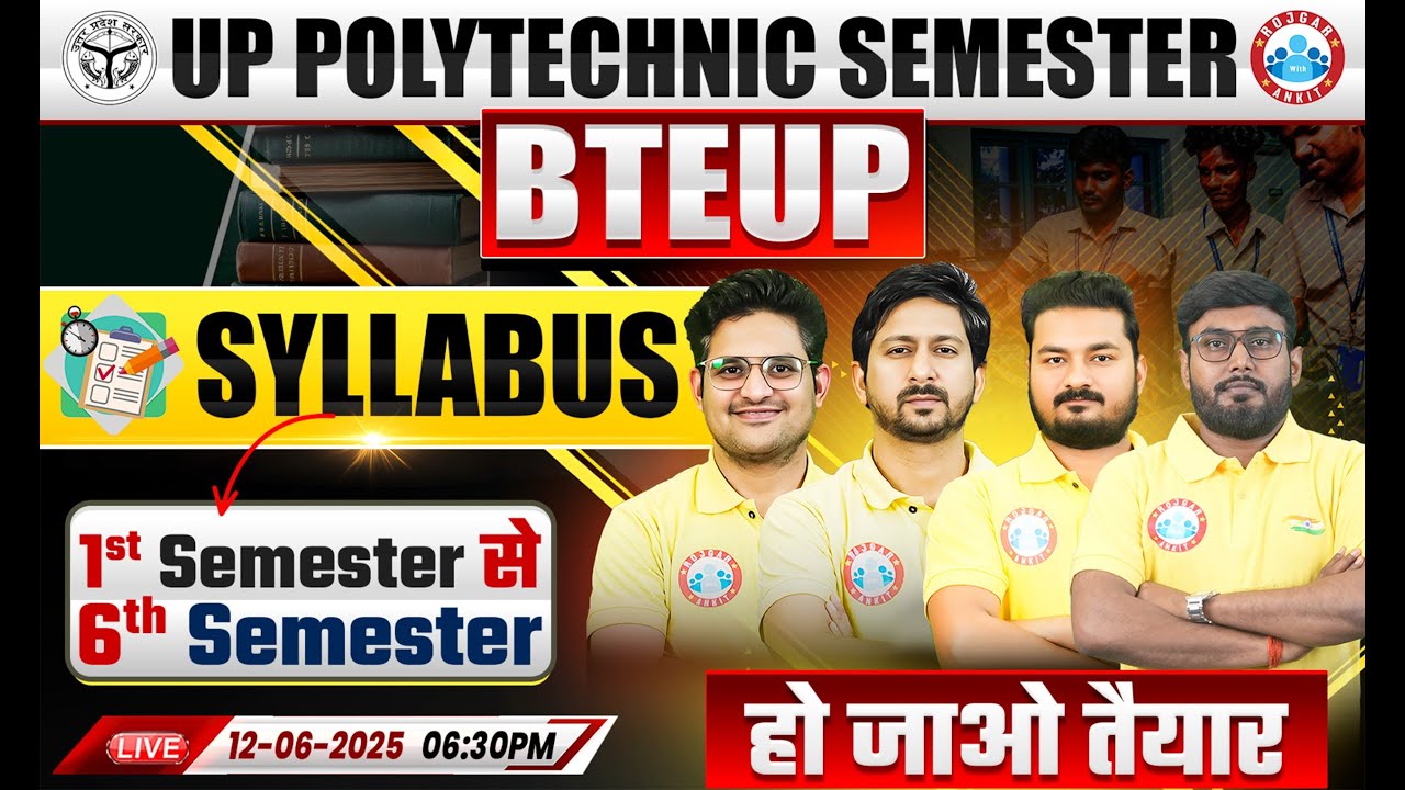 UP Polytechnic Semester Exam | BTEUP Polytechnic Syllabus 2025 (1st to 6th Semester) | Full Detail