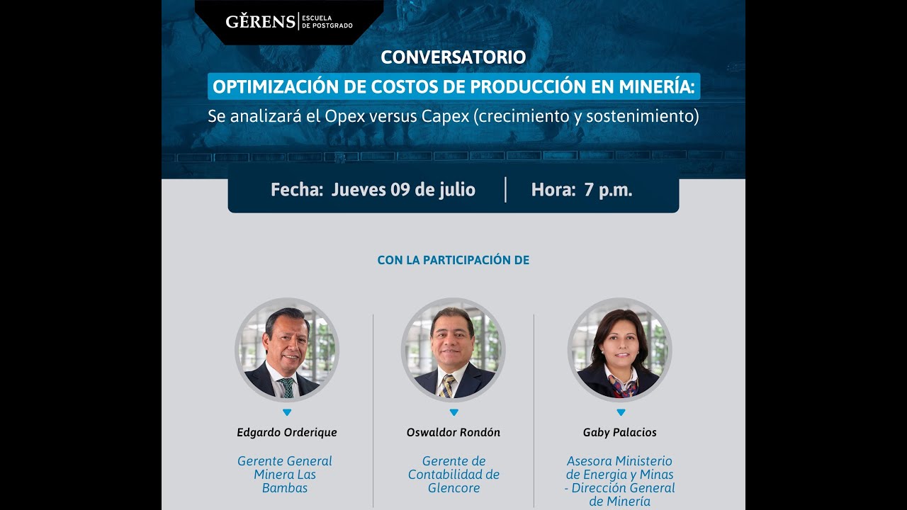 Conversatorio: Optimización de costos de producción en Minería