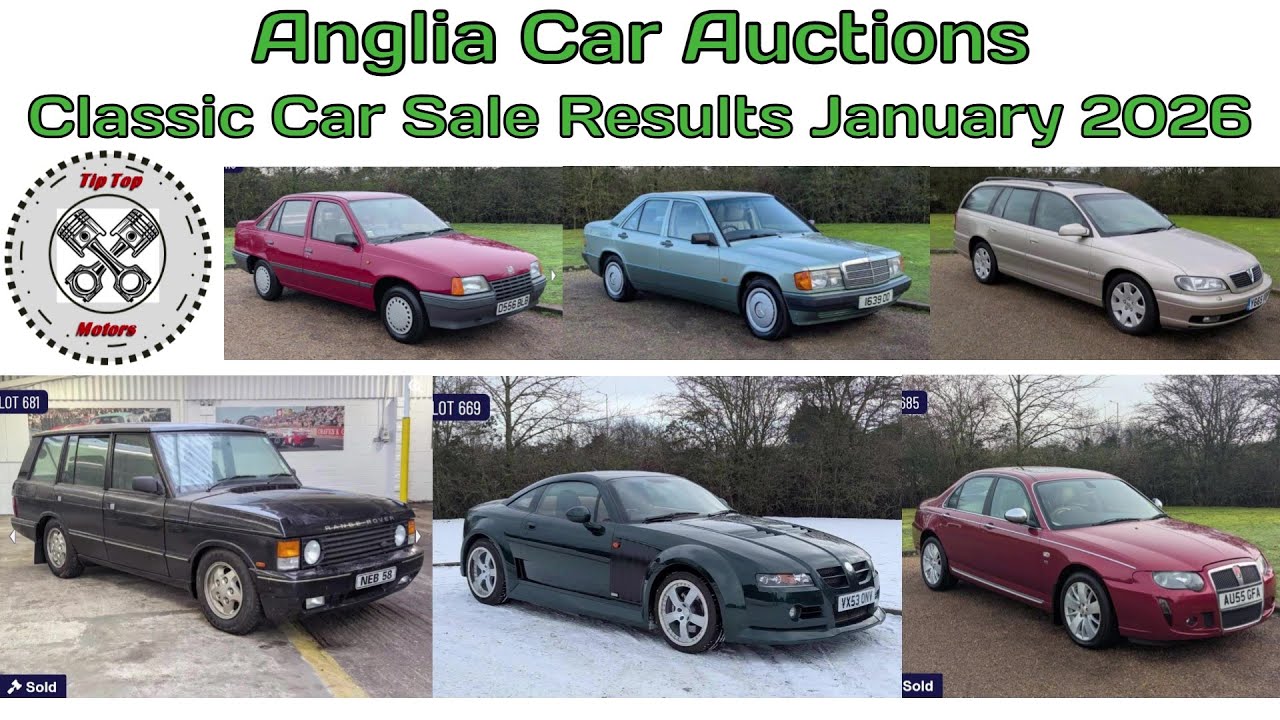 Результаты аукциона классических автомобилей Anglia Car Auctions за январь 2026 года.