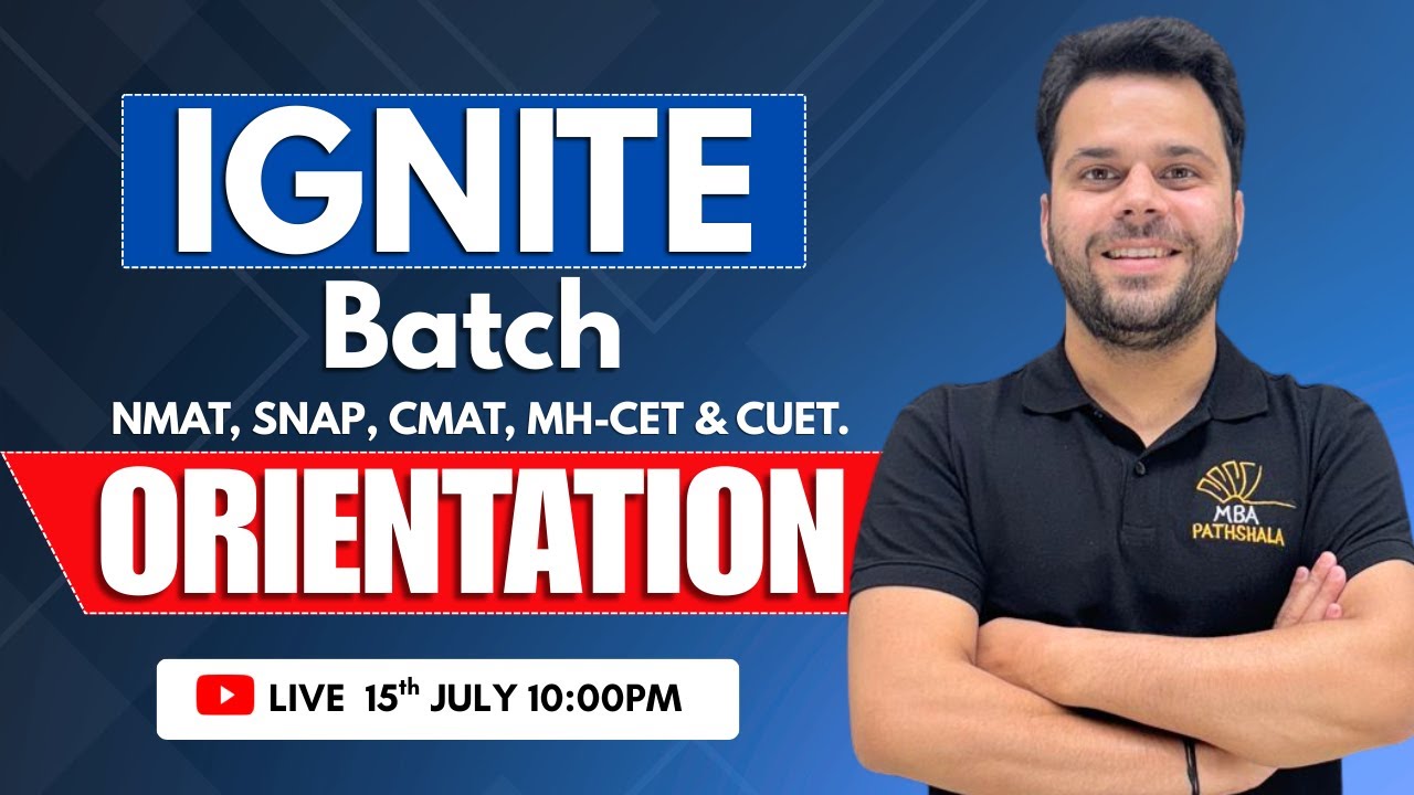 OMETs 2025 | IGNITE BATCH ORIENTATION | Udit Saini | MBA Pathshala #omets #2025